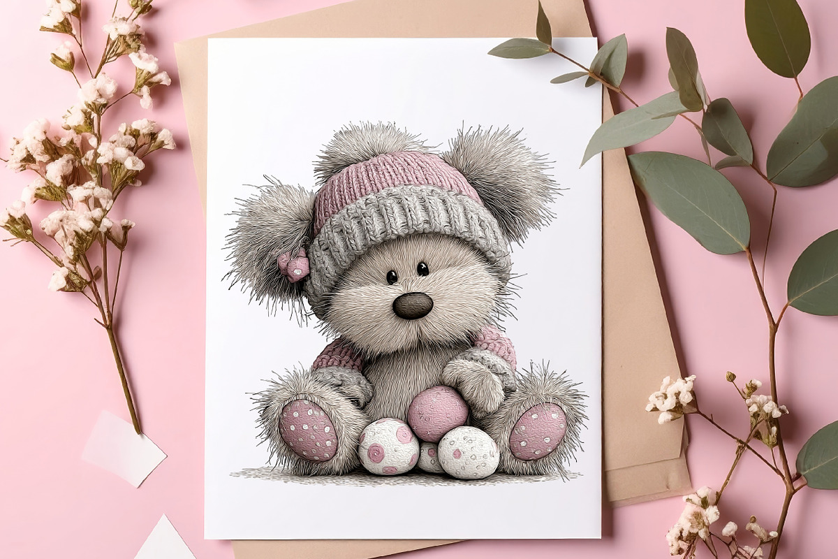 Whimsical easter teddy bear clipart, an Illustration by SinaCreation (Photo 10 of 11)
