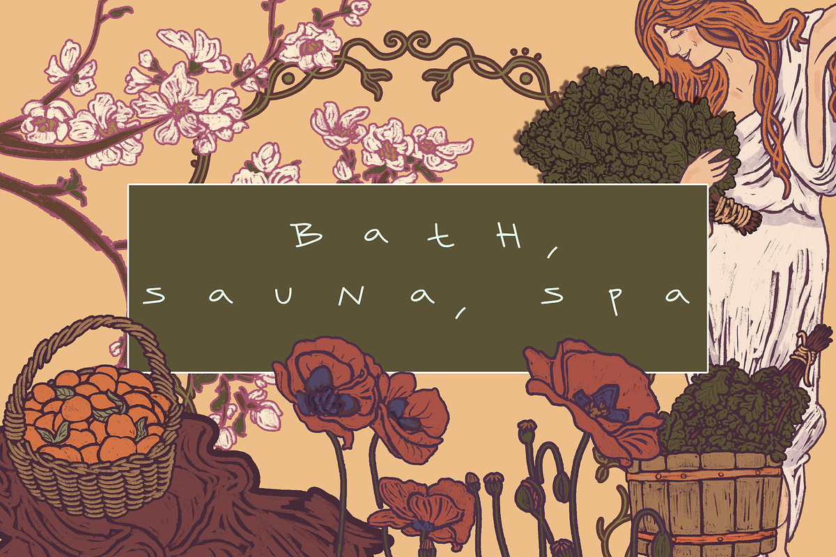 SPA floral set, a Pattern Graphic by Carpet Tapete Pretzel (Photo 1 of 9)