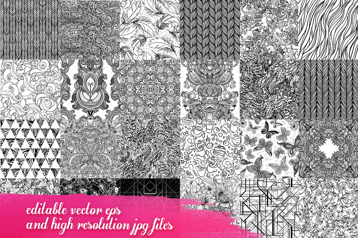 80 B&W Abstract Patterns preview 3