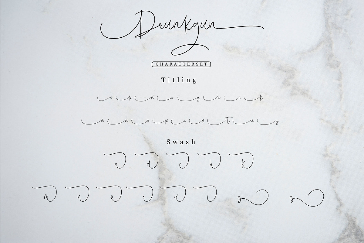 Drunkgun Script, a Script Font by Crump Hand (Photo 11 of 11)