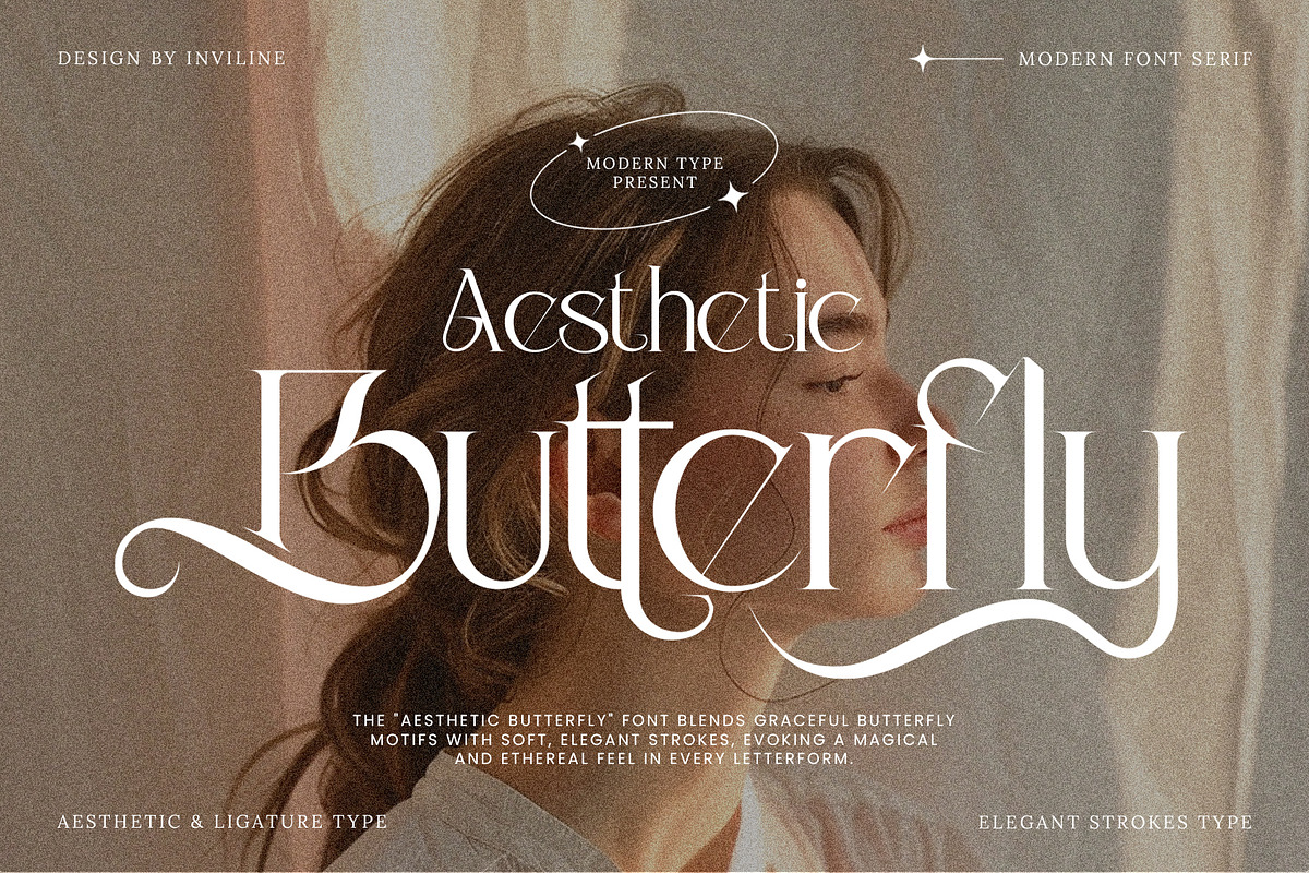 Butterfly - Aesthetic Serif Typeface, a Serif Font by Inviline.co (Photo 1 of 10)