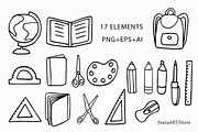 Watercolor School clipart, an Education Illustration by SvetaArtStore (Thumbnail 4 of 8)
