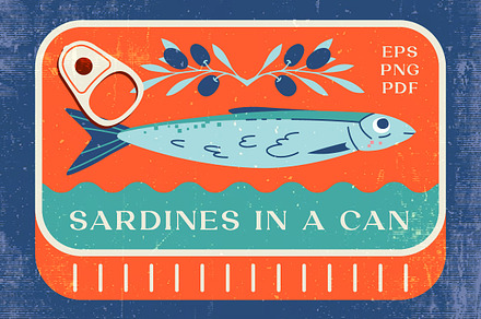 Sardine Cans Vector Graphics, a Graphic by svetlana.belaia