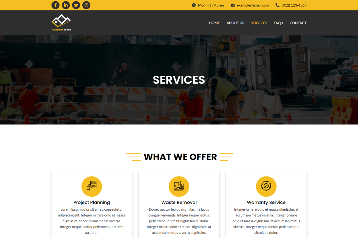 ConstruX World Elementor Kit, a WordPress Template by Techeshta Solutions (Photo 4 of 6)