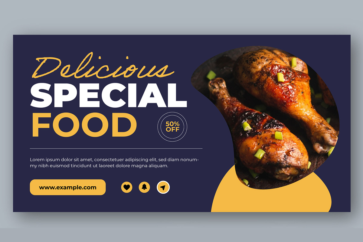 Food Web Banner Set, an UI Kit Template by CreativeShaper (Photo 2 of 4)