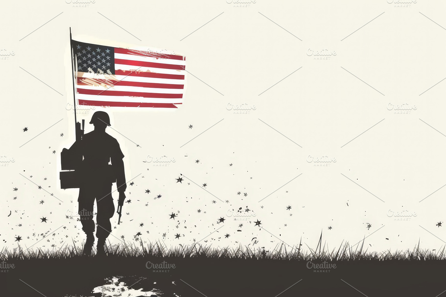 Memorial Day concept for American Fl, a Background Photo by Pixeness