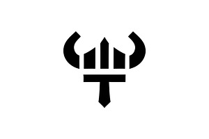 Helmet Logo Vector Minimalist Viking, a Branding & Logo Template by Vectorium Studio