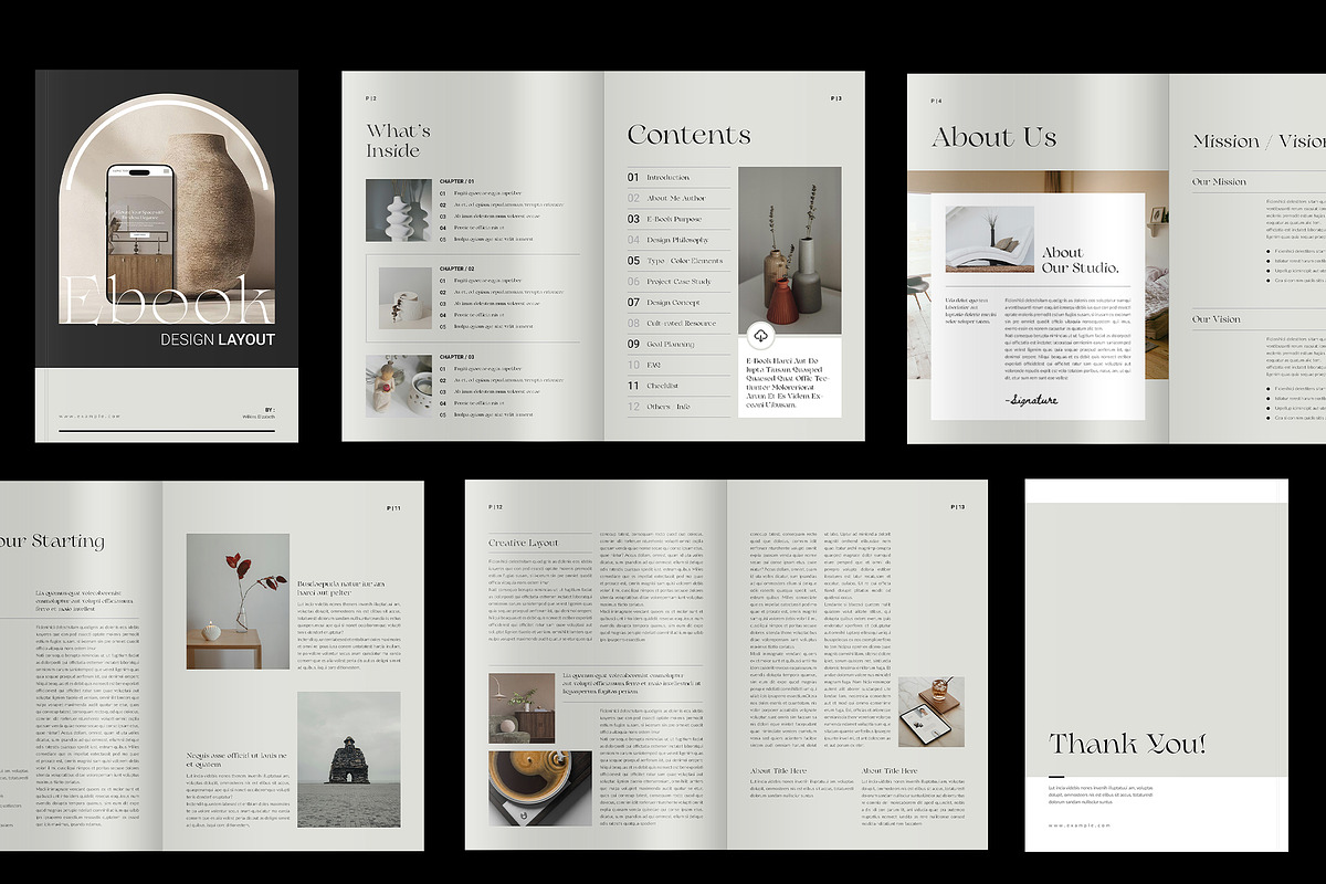 Editorial E-book Template Canva, a Brochure Template by NorthPeak (Photo 2 of 7)