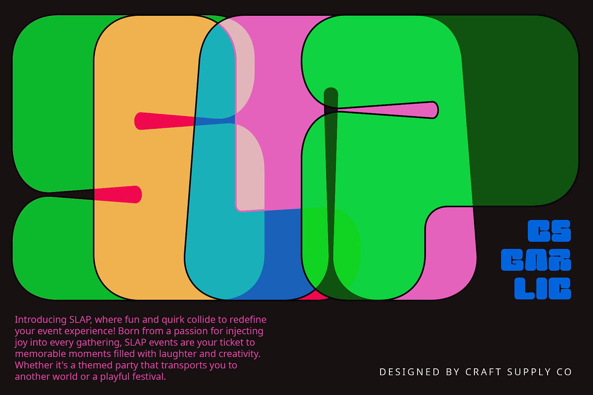 CS Garlic – Bubble Typeface, a Sans Serif Font by Craft Supply Co. (Photo 2 of 8)