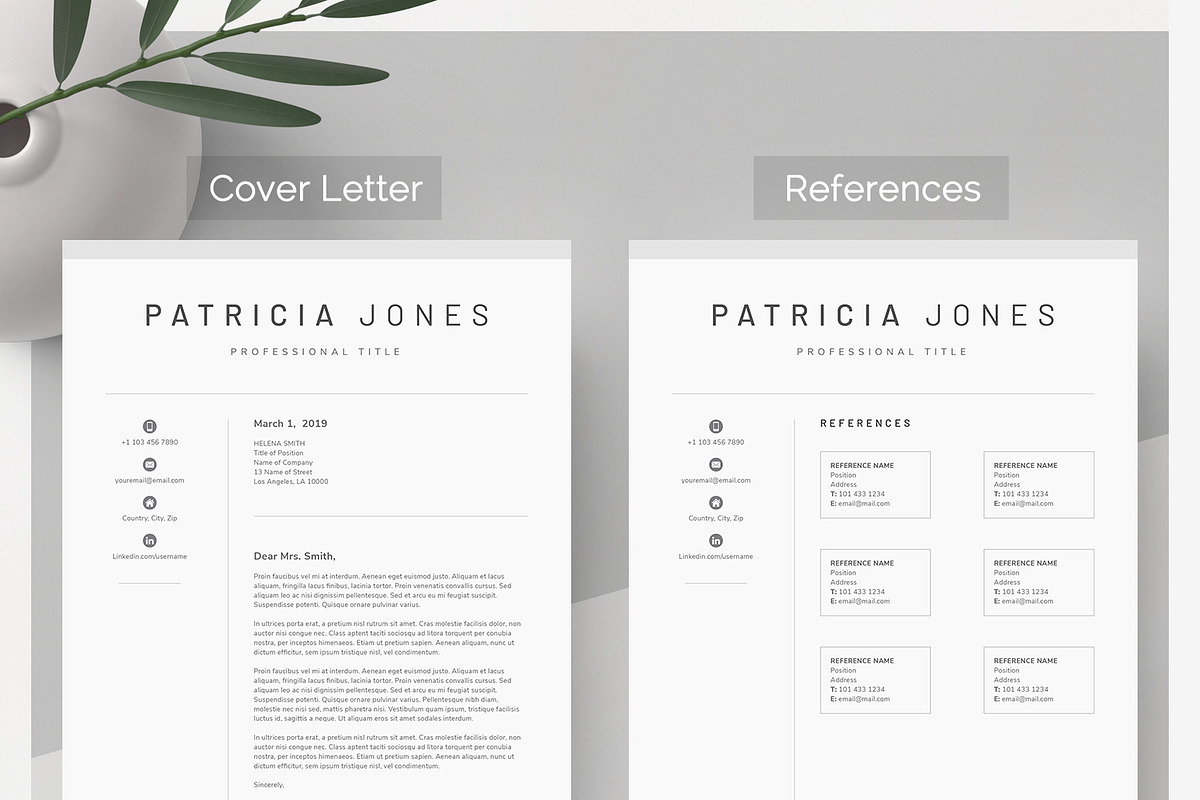 Word Resume & Cover Letter Template, a Resume Template by DemeDesign (Photo 3 of 6)