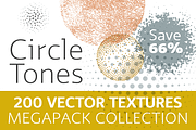 200 Vector Halftone Circles Megapack, a Texture Graphic by invisiblelayer (Thumbnail 1 of 5)