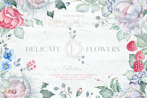 Delicate Watercolor Florals