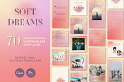 Instagram: Soft Dreams, a Social Media Template by Liseno Designs (Thumbnail 1 of 8)