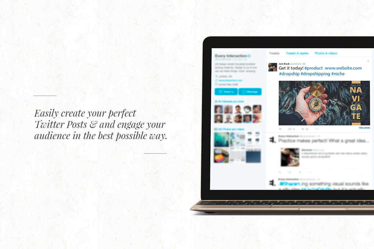 Twitter Dropshipping Graphics, a Social Media Template by Web Donut