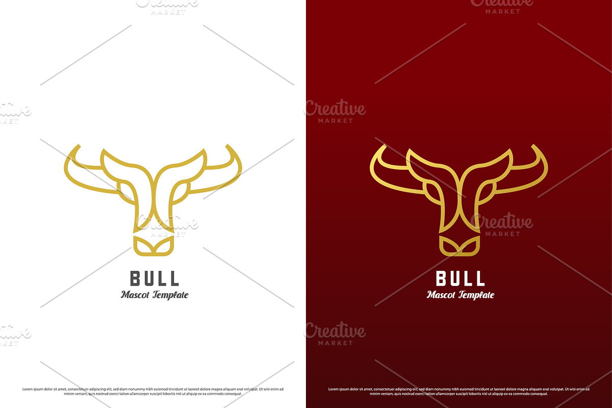 Bull Head Animal Logo Design Icon, a Branding & Logo Template by Morvana Crew