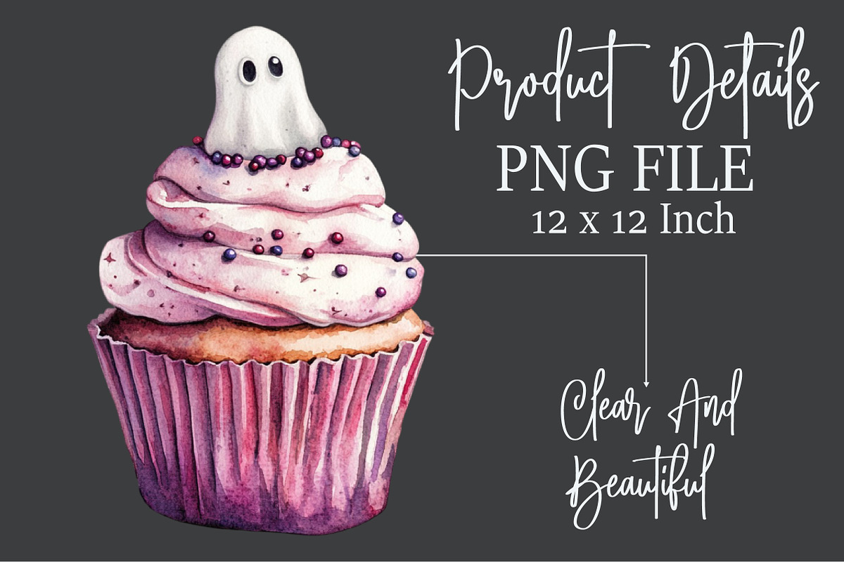 Halloween Scary Cupcake Clipart, an Illustration by Rose Art (Photo 4 of 4)