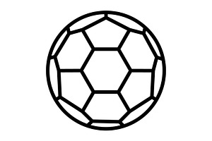 Soccer Ball icon, an Outline Icon by Sumberpangan