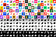Animals logos collection + pattern, an Object Graphic by NataliiaVolyk (Thumbnail 1 of 11)