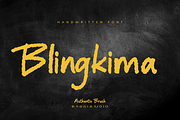 Blingkima– Handwritten Font, a Handwritten Font by Basnistudio (Thumbnail 1 of 10)