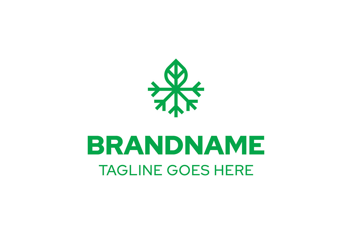 Snowflake Leaf Nature Modern Logo, a Branding & Logo Template by Pray Art Design Studio (Photo 1 of 2)