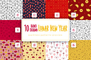 Lunar New Year Seamless Patterns, a Pattern Graphic by oelhoem (Thumbnail 5 of 5)