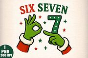 Funny Christmas Six Seven Hands Png, an Illustration by Daily.Designs (Thumbnail 1 of 4)