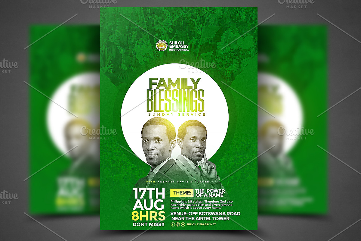 Family blessing church flyer templat, a Social Media Template by church flyer templates (Photo 1 of 4)