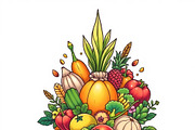 39 Vector Healthy Food Ingredients, an Object Graphic by adenpinkstore (Thumbnail 11 of 16)