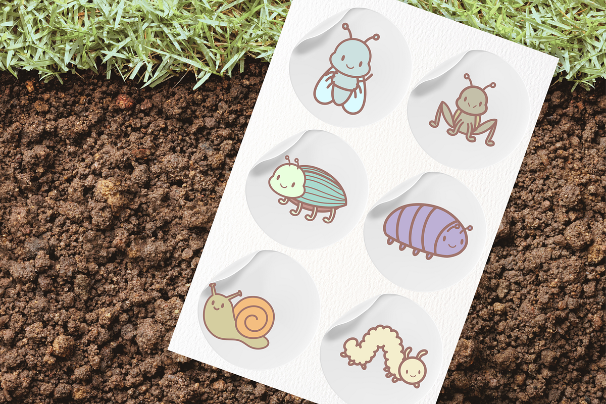 Procreate Stamp Brushes - Bugs, a Brush Add-On by HalieKStudio