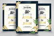 Wedding Floral Invite Templates, an Invitation Template by Psd Templates (Thumbnail 1 of 2)
