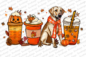 Autumn Coffee Mug With Labrador Dog