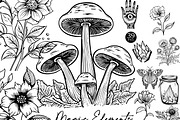 Line Art Magic Elements Clipart, an Object Illustration by Design Scotch (Thumbnail 1 of 8)