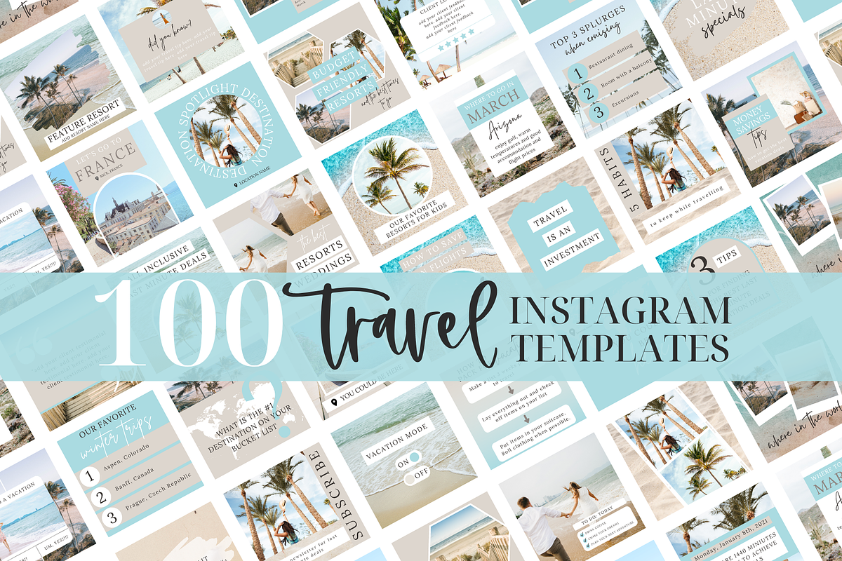 Travel Instagram Templates, a Social Media Template by Oh So Social Boutique (Photo 1 of 5)