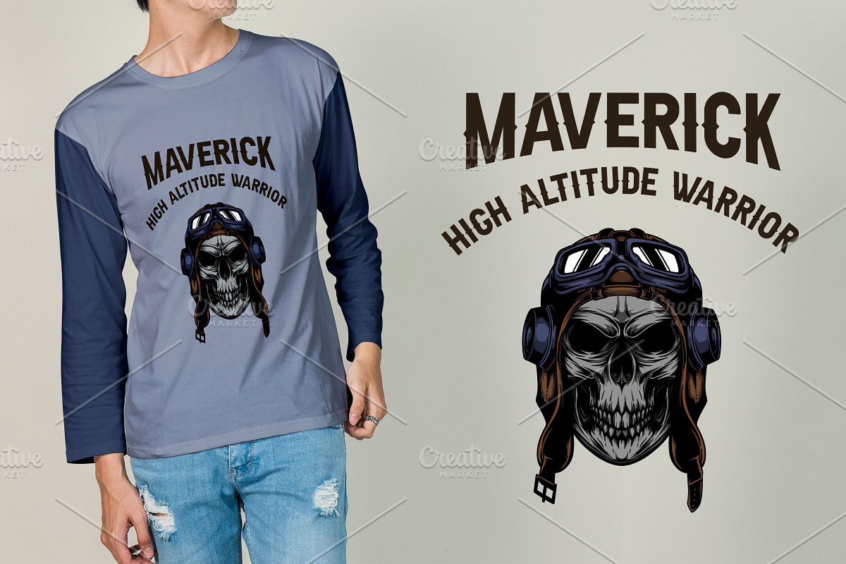 Pilot Skull Design Vector, an Illustration by vectstudio (Photo 2 of 3)