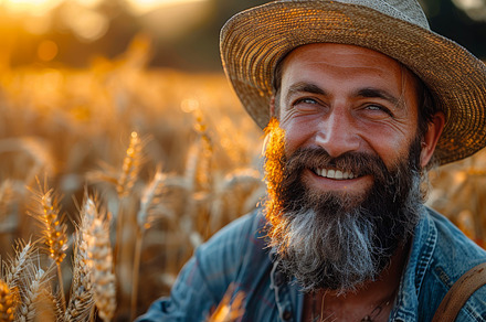 farmer in wheat field, a Photo by Pictures for you!!!!!!!!!
