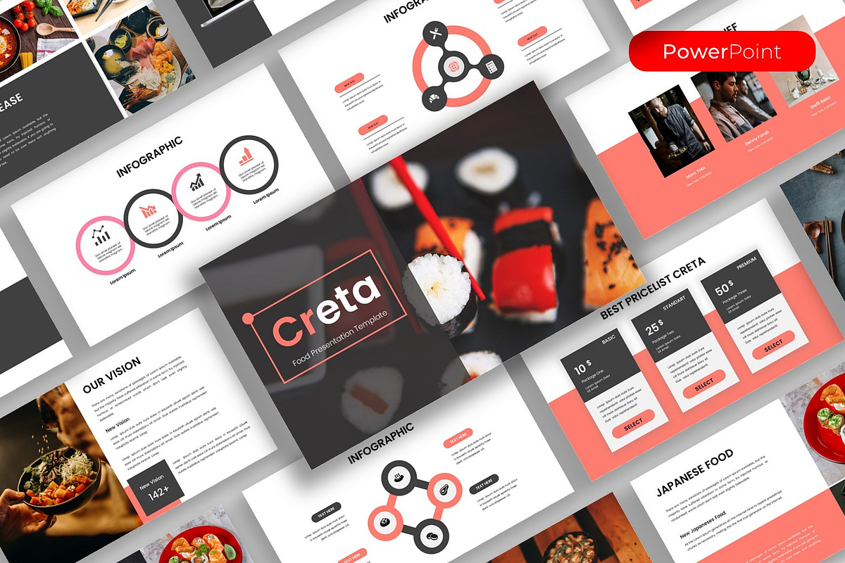 Creta – Food PowerPoint Template, a Presentation Template by kreatifreya (Photo 1 of 5)