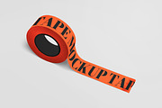 Orange Tape Mockup, a Product Mockup by sagesmask.com (Thumbnail 1 of 3)