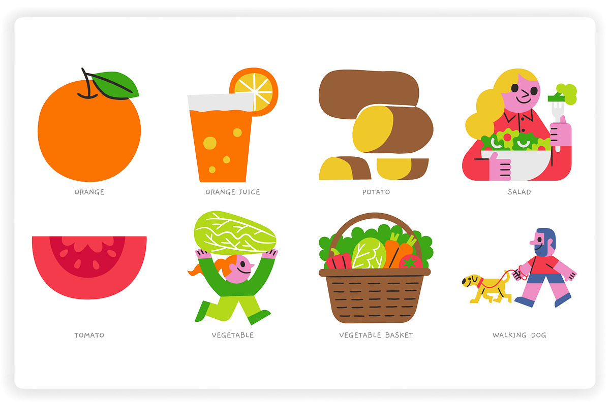 Healthy Foods, a Food Illustration by monkik (Photo 7 of 14)