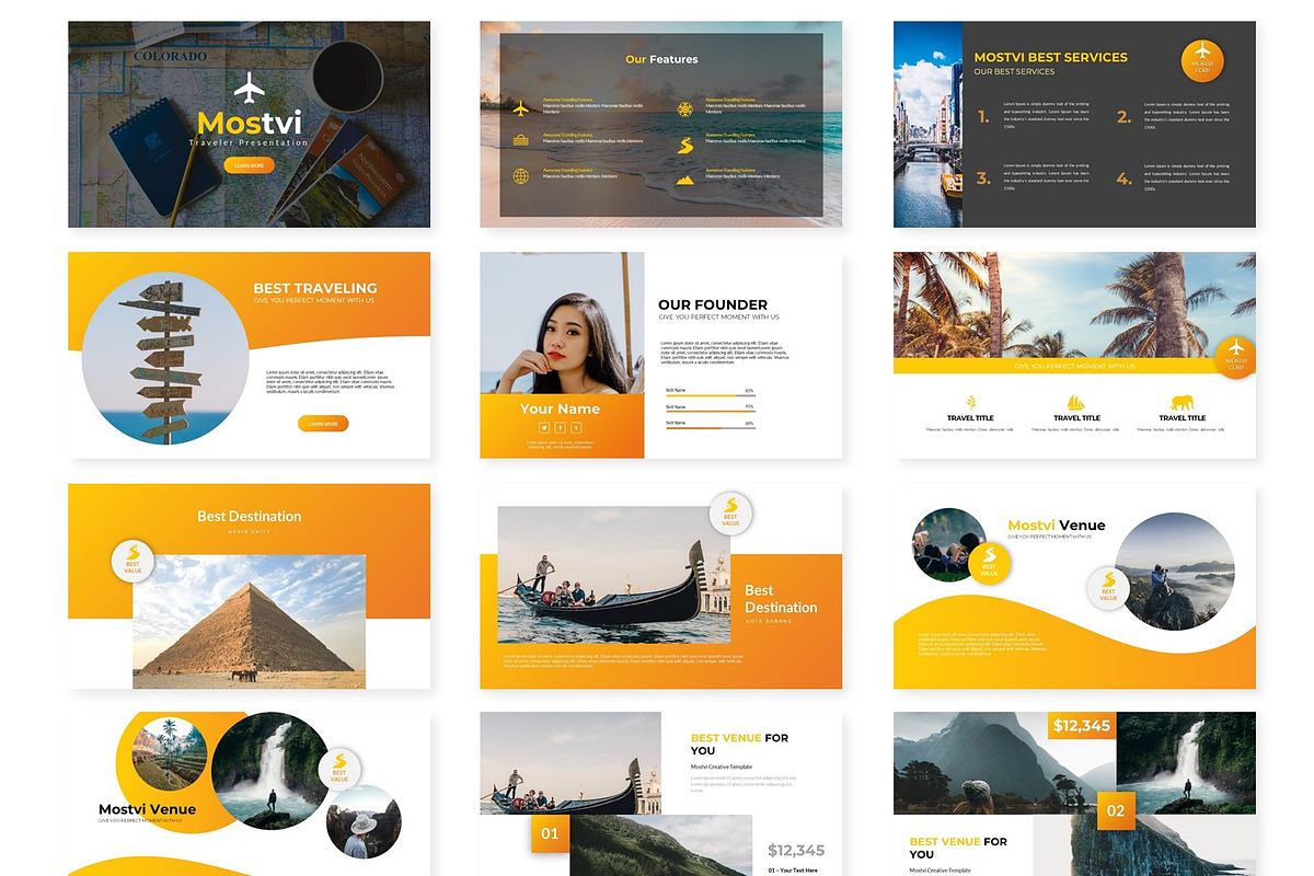 Mostvi - Powerpoint Template, a Presentation Template by AQR Studio