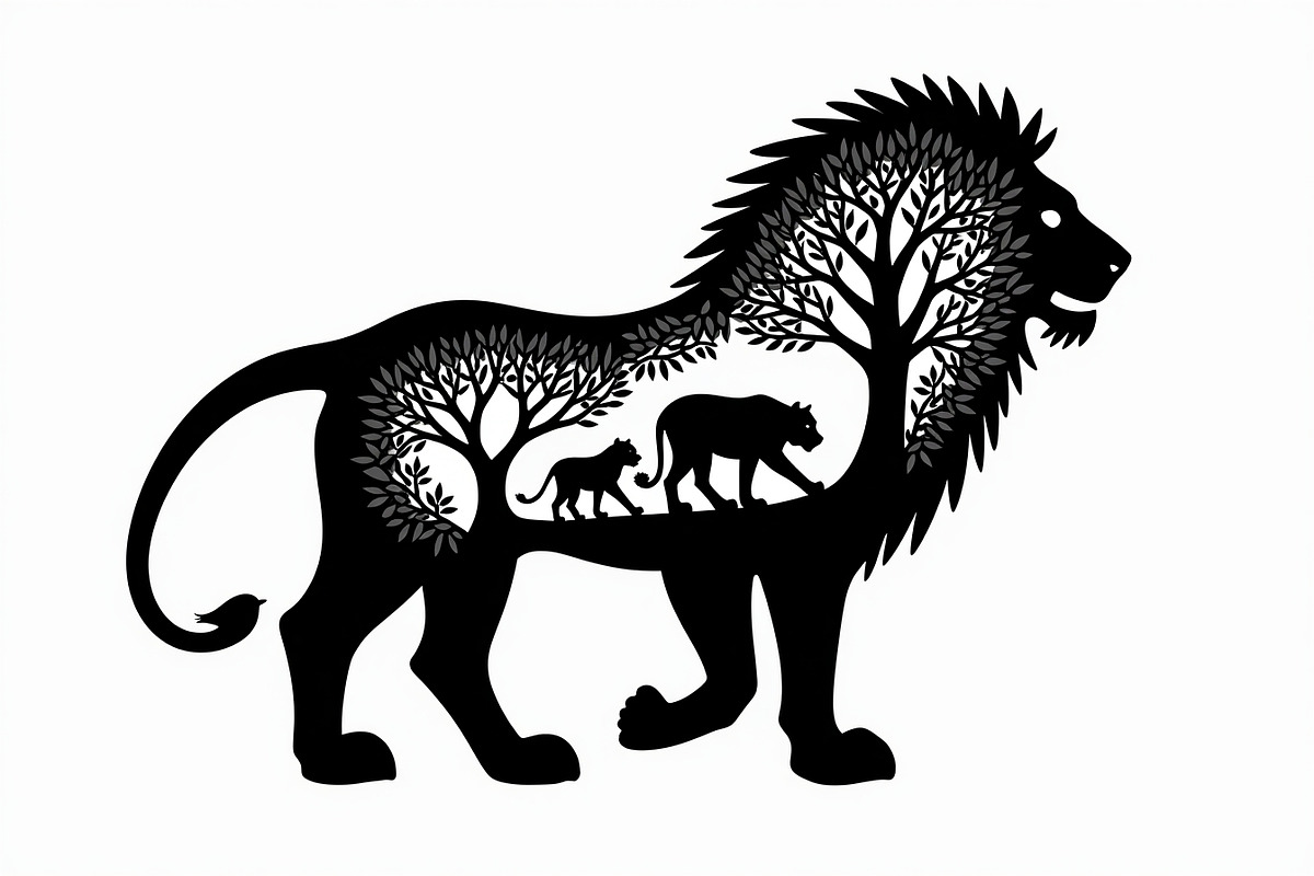 Lion Silhouette Vector Illustration,, an Illustration by Amazin_art (Photo 11 of 21)