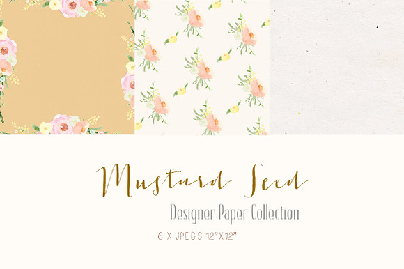 Digital Designer Paper-Mustard Seed preview 5