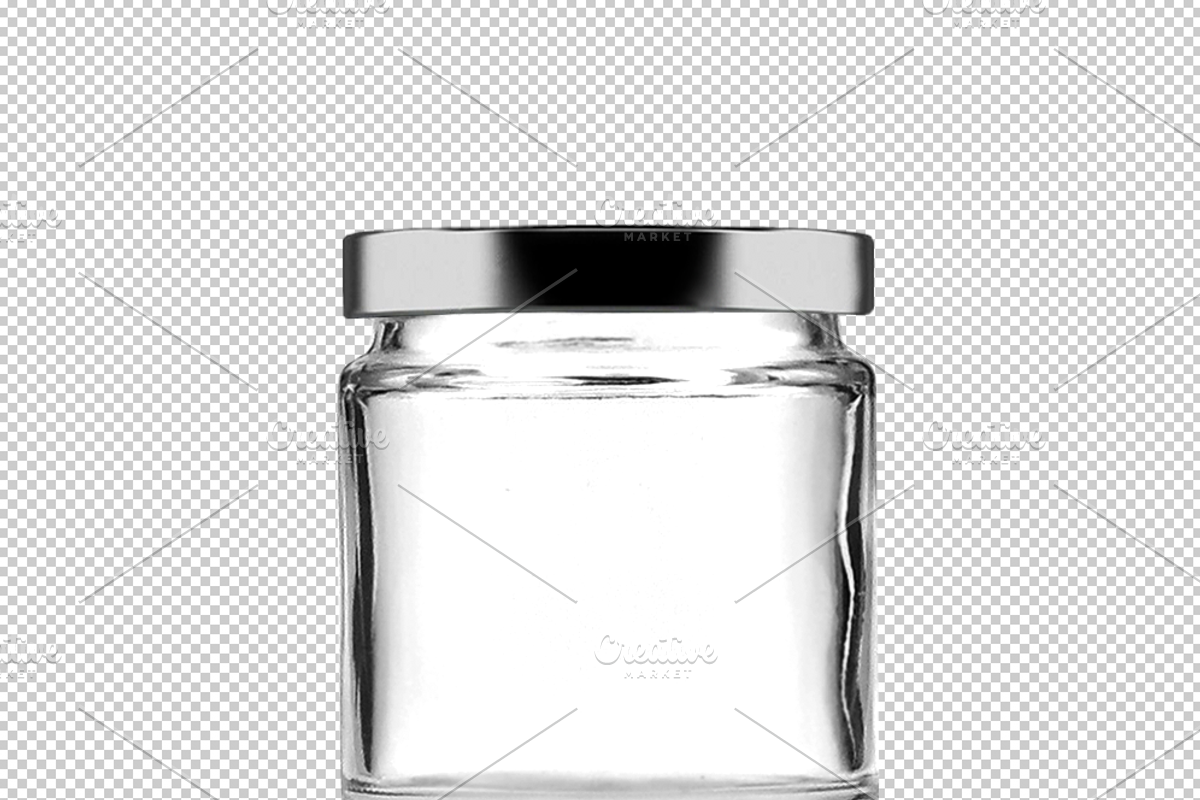 Clear Glass Mason Jar with Metal Lid, a Packaging Mockup by Professional Assets (Photo 5 of 5)