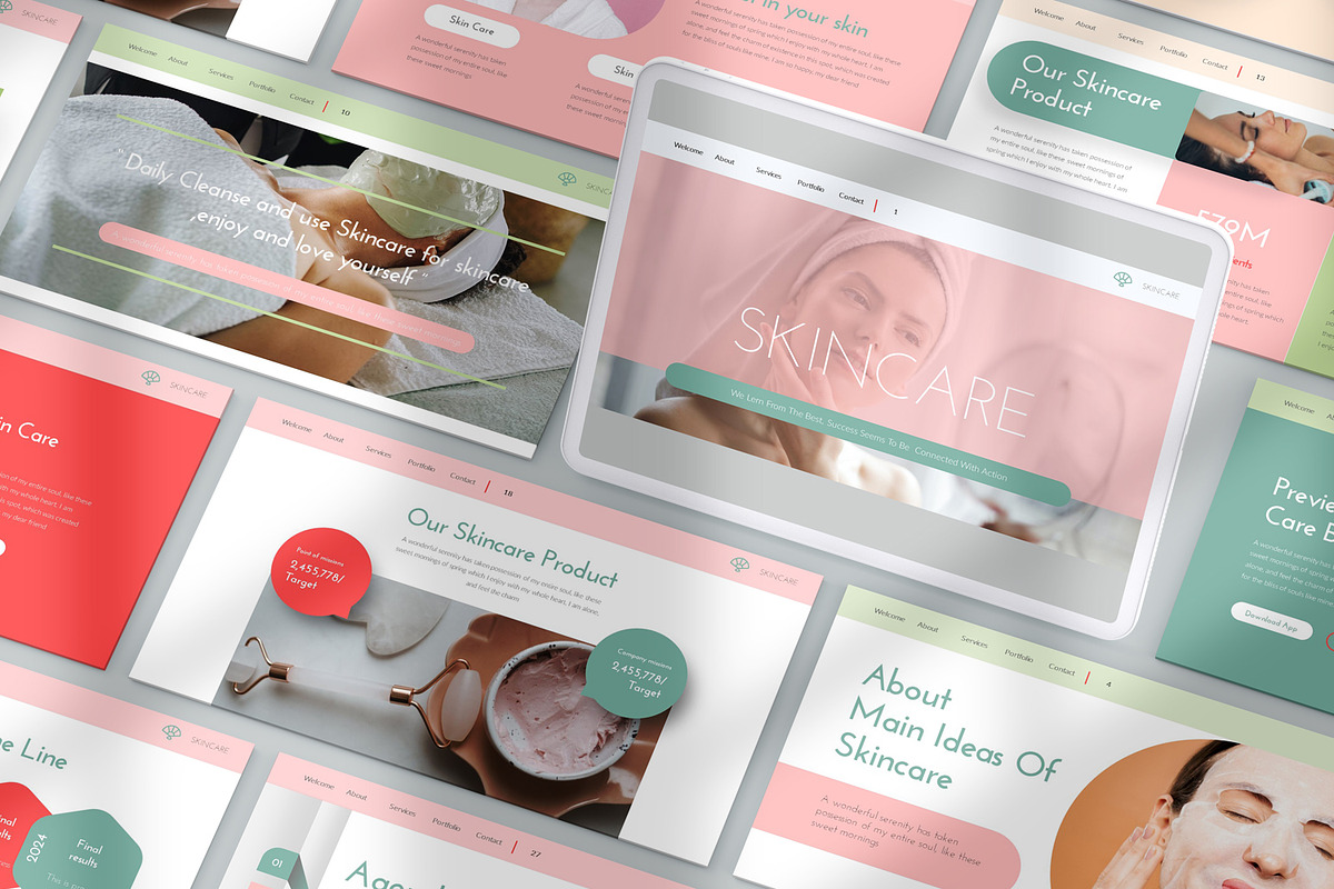 Skincare Keynote Templates, a Presentation Template by Stock Shape (Photo 4 of 4)