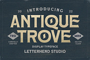 Antique Trove - Display Font, a Sans Serif Font by Letterhend Studio (Thumbnail 1 of 9)