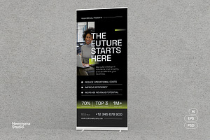 PRAGYA | Startup Roll Up Banner, a Stationery Template by Neermana