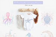 Charming ocean.Watercolor collection, an Animal Illustration by AfonshinaArt (Thumbnail 5 of 11)