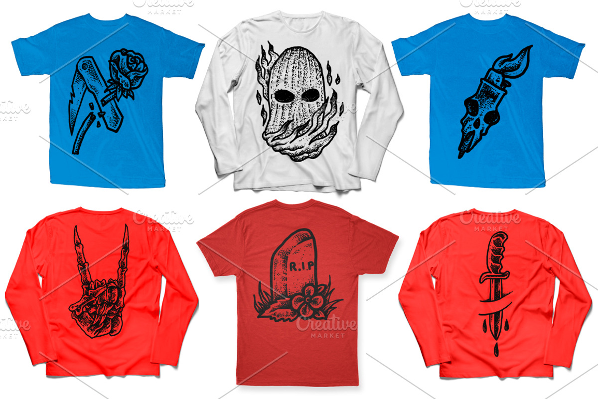 100 Tattoo-Style Tee Designs, an Object Illustration by Design by sebrodbrick (Photo 30 of 34)