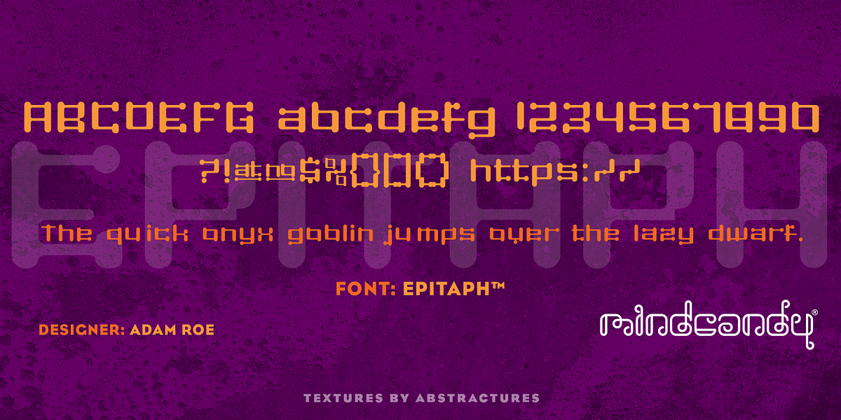 Epitaph™, a Font by MINDCANDY