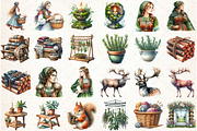 Nordic Summer Element Clipart, an Illustration by Libby Wishes (Thumbnail 2 of 6)