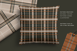 Autumn Plaid Seamless Patterns